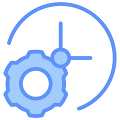 Efficiency Icon Outline Blue