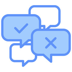 Decision Making Icon Outline Blue