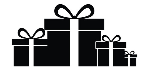 A Colorful Gift Boxes vector illustration with white background 