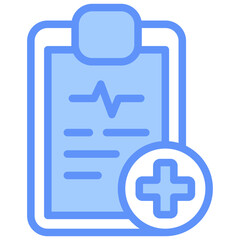 Fototapeta premium Medical Chart Icon Outline Blue