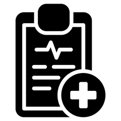 Obraz premium Medical Chart Icon Black Solid