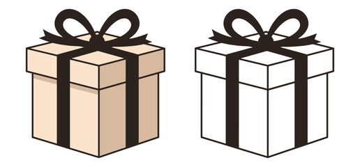 A Colorful Gift Boxes vector illustration with white background 