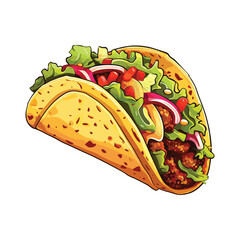 elegant illustration of delicious tacos vector illustration