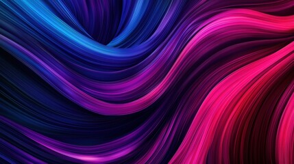 Digital art creativity and interactive, A vibrant abstract design featuring flowing waves of blue, purple, and pink colors, creating a dynamic and visually striking effect.