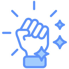 Motivate Icon Outline Blue