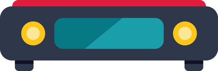 Sleek, modern electric hot plate is ready for use, featuring a heating surface and control panel