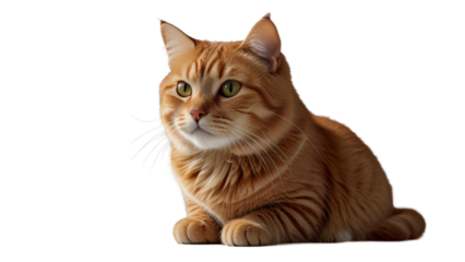 red big cat on a transparent background