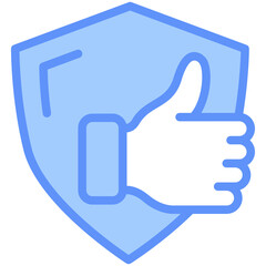 Safety Icon Outline Blue