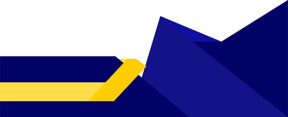Fototapeta premium Geometric Blue Corner Border