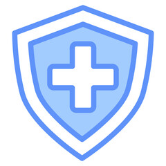 Obraz premium Immunity Icon Outline Blue