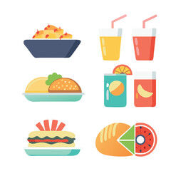 Delicious food logo icon vector illustration silhouette 