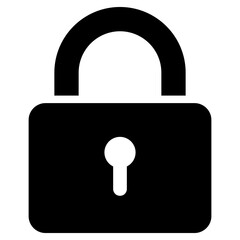 Secure Icon Black Solid