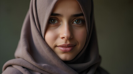 Naklejka premium portrait of a young Muslim woman in a hijab