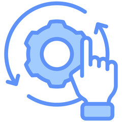 Control Icon Outline Blue