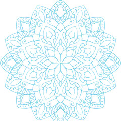 Beautiful flower art and mandala vector design