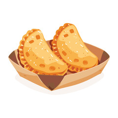 elegant illustration of  delicious pierogies vector illustration