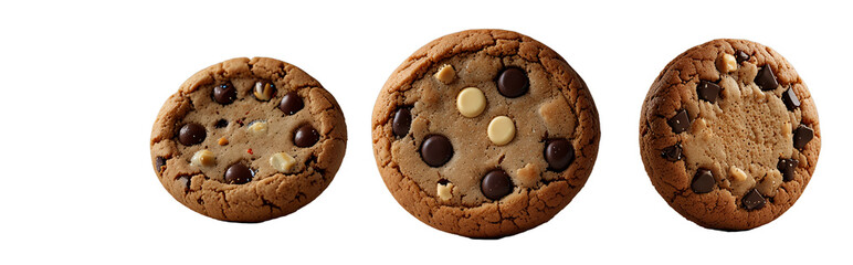 set of cookies on a transparent background