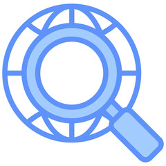 Explore Icon Outline Blue