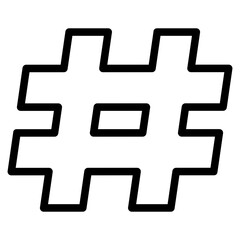 Hashtag Icon Outline