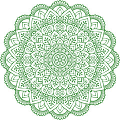 Beautiful flower art and mandala vector design