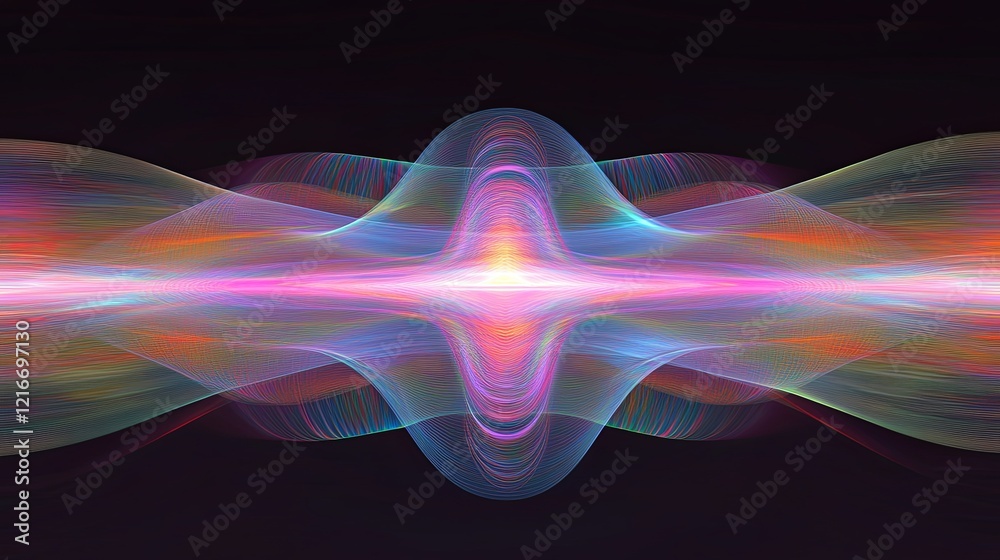 Poster colorful wave patterns create a mesmerizing visual display that captivates the viewer in a creative 