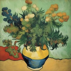 still life with flowers