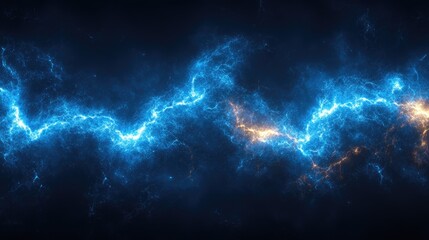 Dynamic Energy Flow Abstract Blue and Orange Luminous Stream
