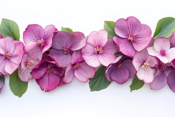 Fototapeta premium Close-up of Delicate Blossoms with Vibrant Green Sepals, Nature's Exquisite Detail, Botanical 