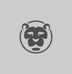 tiger head logo and icon design with vector 