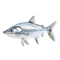Fototapeta premium Tarpon fish isolated on a white background, aquatic animal