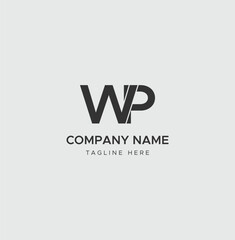 wp monogram Logo and icon design