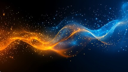 A futuristic neon design with layered waves of electric purple and yellow blending seamlessly.