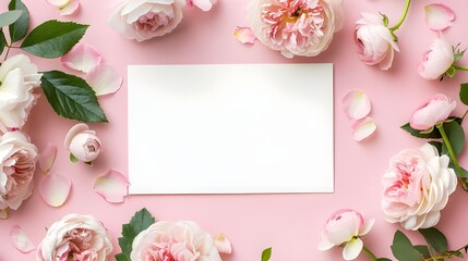 For special events like Valentine's Day or weddings, a pink rose floral frame