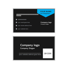 Portrait and landscape orientation black modern illustration white black concept symbol stationary luxury typography personal private business card business card creative Vector template Modern shape