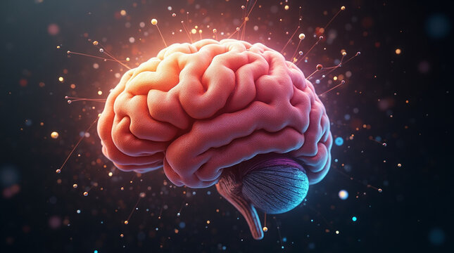 Surreal Concept Art: Exploding Brain of Knowledge and Creativity
