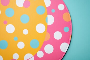Colorful Polka Dot Pattern on a Circular Surface for Bright Decor