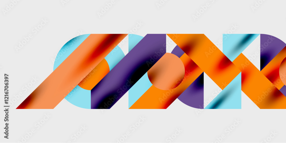 Poster Vibrant abstract background circles with smooth gradients, creating a dynamic and modern design. Ideal for creative, tech, or contemporary-themed projects