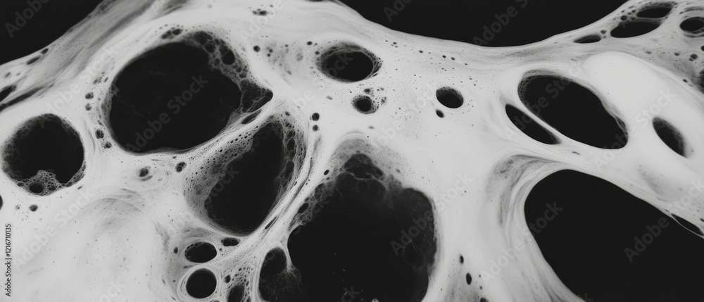 Poster Blotted ink patterns create intriguing textures with irregular shapes and varied densities