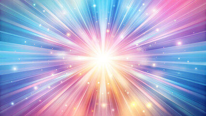 Naklejka premium vibrant sunburst pattern in pastel colors creates dreamy atmosphere
