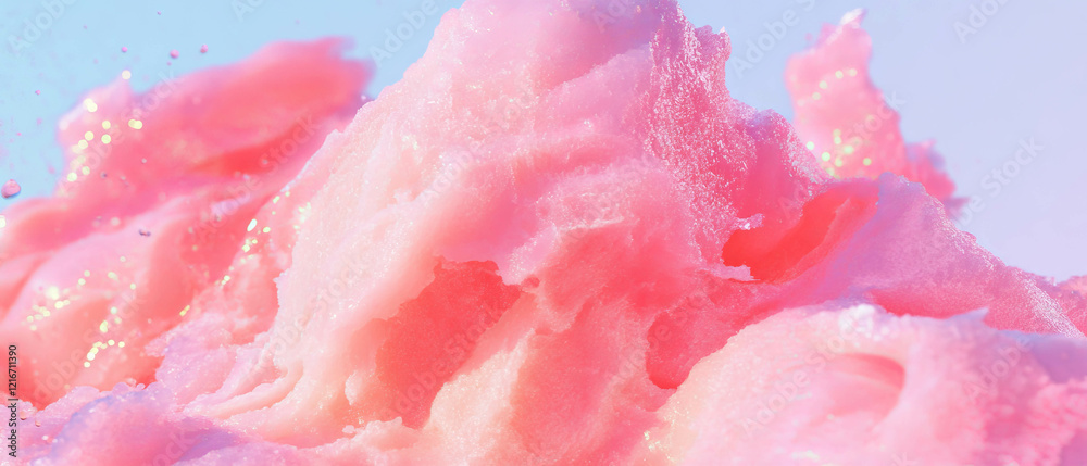 Poster texture and appearance of chewed bubblegum with soft and irregular shapes