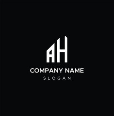 Letter AH monogram logo and icon design