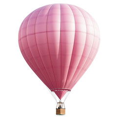Naklejka premium floated pink Hot-air balloon isolate on transparency background PNG