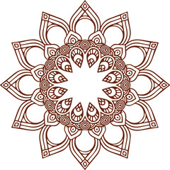 Beautiful flower art and mandala vector design