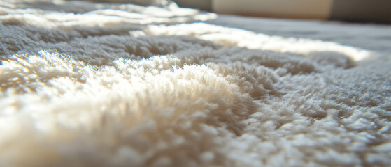 Embossed rug with raised patterns creating a textured surface for added comfort and style