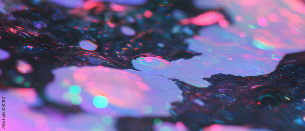 Poster fluorescent ink creates a luminous and vibrant surface with unique textures and colors