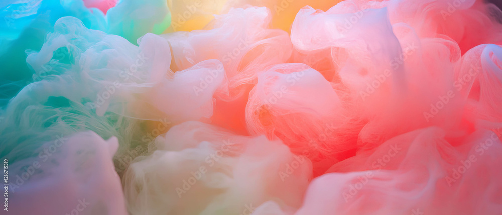 Aufkleber vibrant glow of fluorescent ink creating a mesmerizing display of color and texture