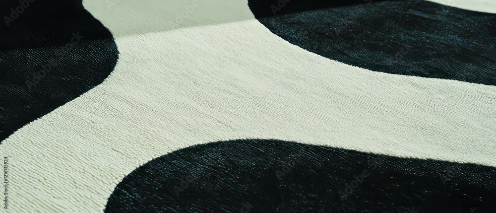 Poster hand-tufted rug showcasing unique texture and handcrafted design elements in contemporary style