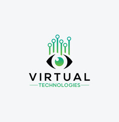 Vision logo concept and icon design