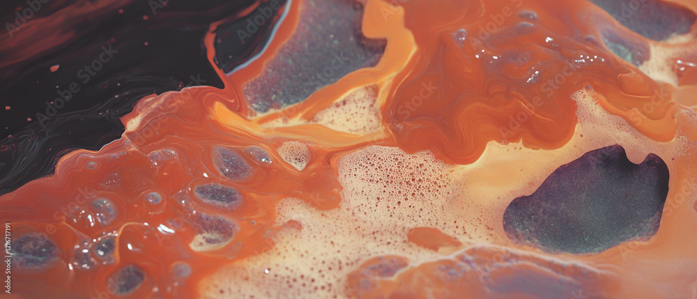 Aufkleber Unique sponge technique creates intricate ink textures in bold colors and patterns