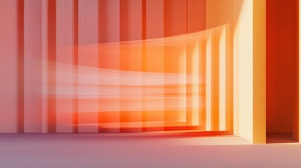 Vibrant Motion Blur in Modern Transit Corridor Geometric Textures with Architectural Frames - Conceptual Visuals for Urban Mobility and Smart Design in Public Spaces